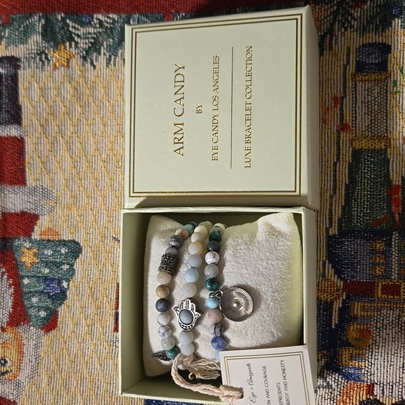 Arm Candy - Hamsa/Eye Stackable Bracelets - Picture 2 of 4